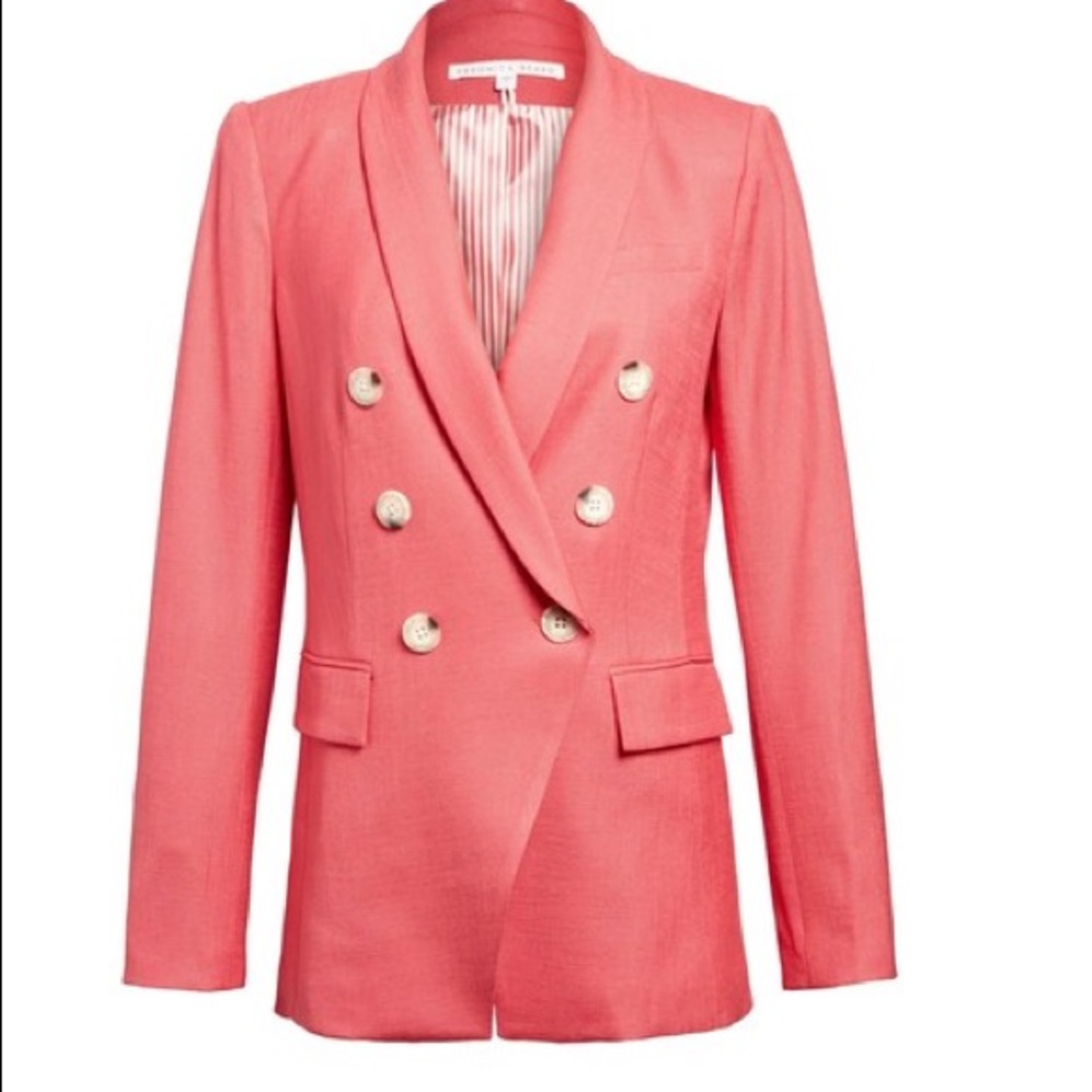 Veronica Beard Melon Pink Oskar Dickey Jacket Professional